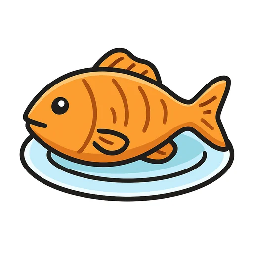 một đĩa cá đã nấu chín
