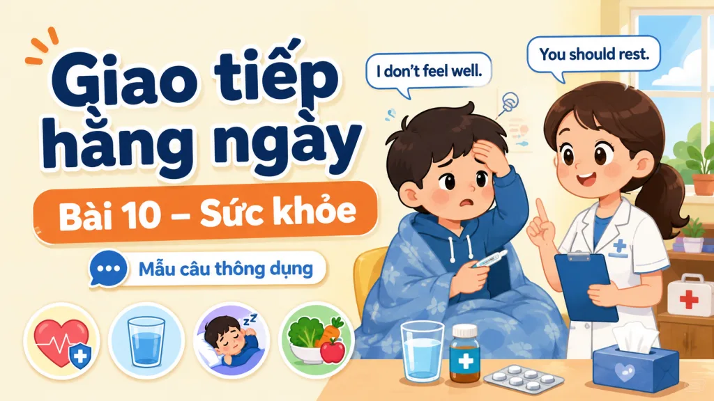 Giao tiếp hằng ngày · Bài 10 — Sức khỏe