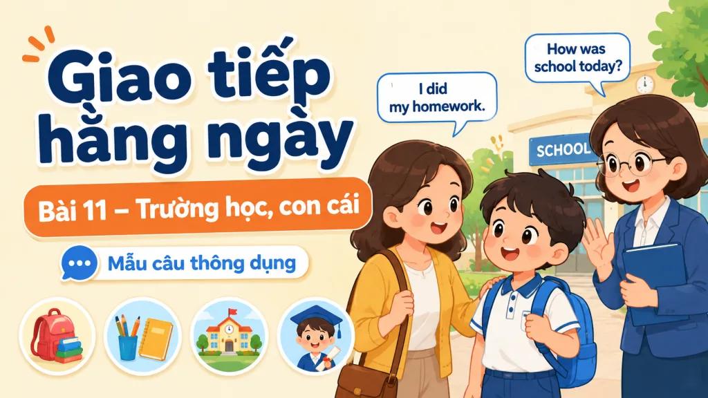 Giao tiếp hằng ngày · Bài 11 — Trường học, con cái
