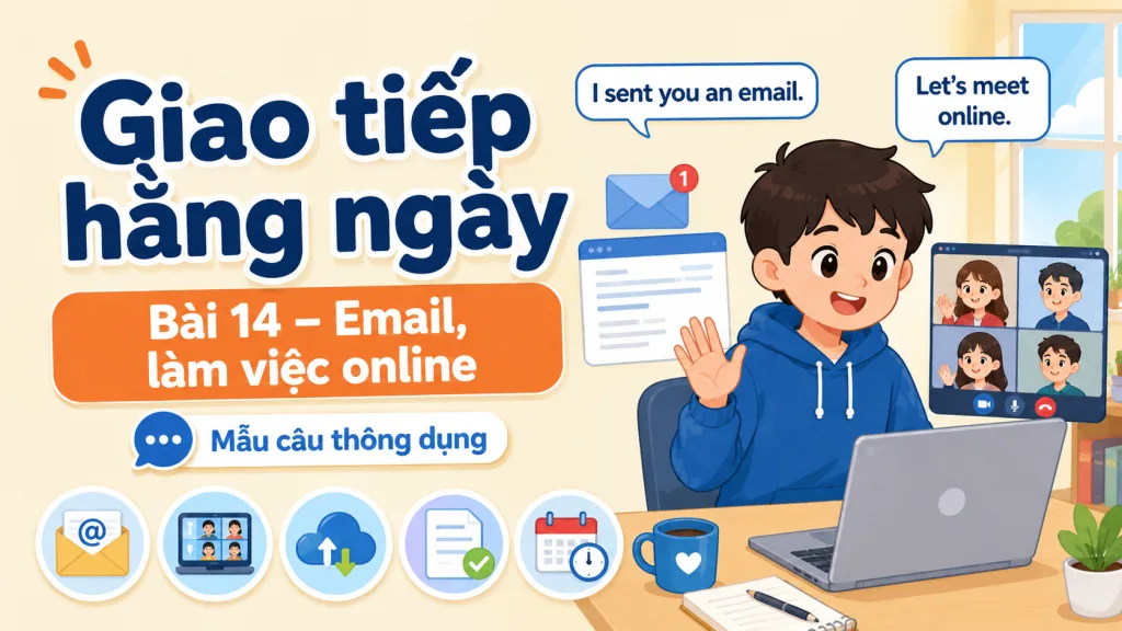 Giao tiếp hằng ngày · Bài 14 — Email, làm việc online