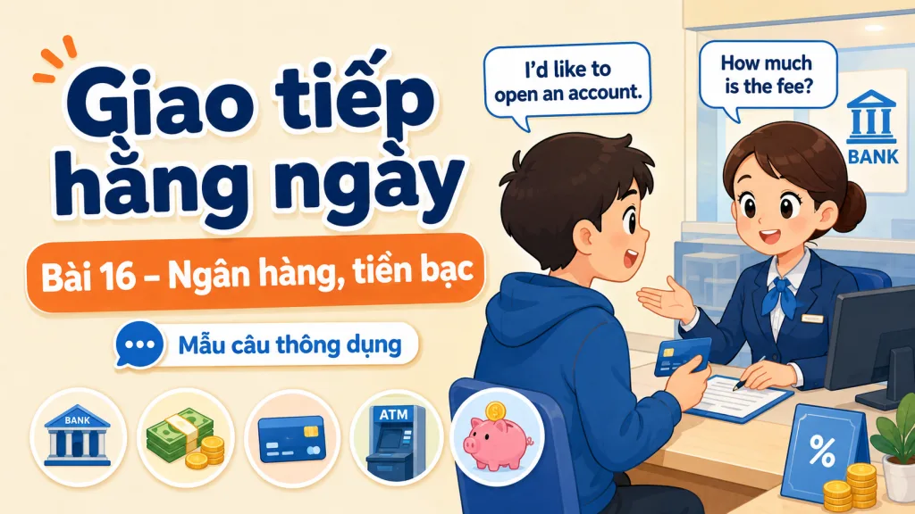 Giao tiếp hằng ngày · Bài 16 — Ngân hàng, tiền bạc