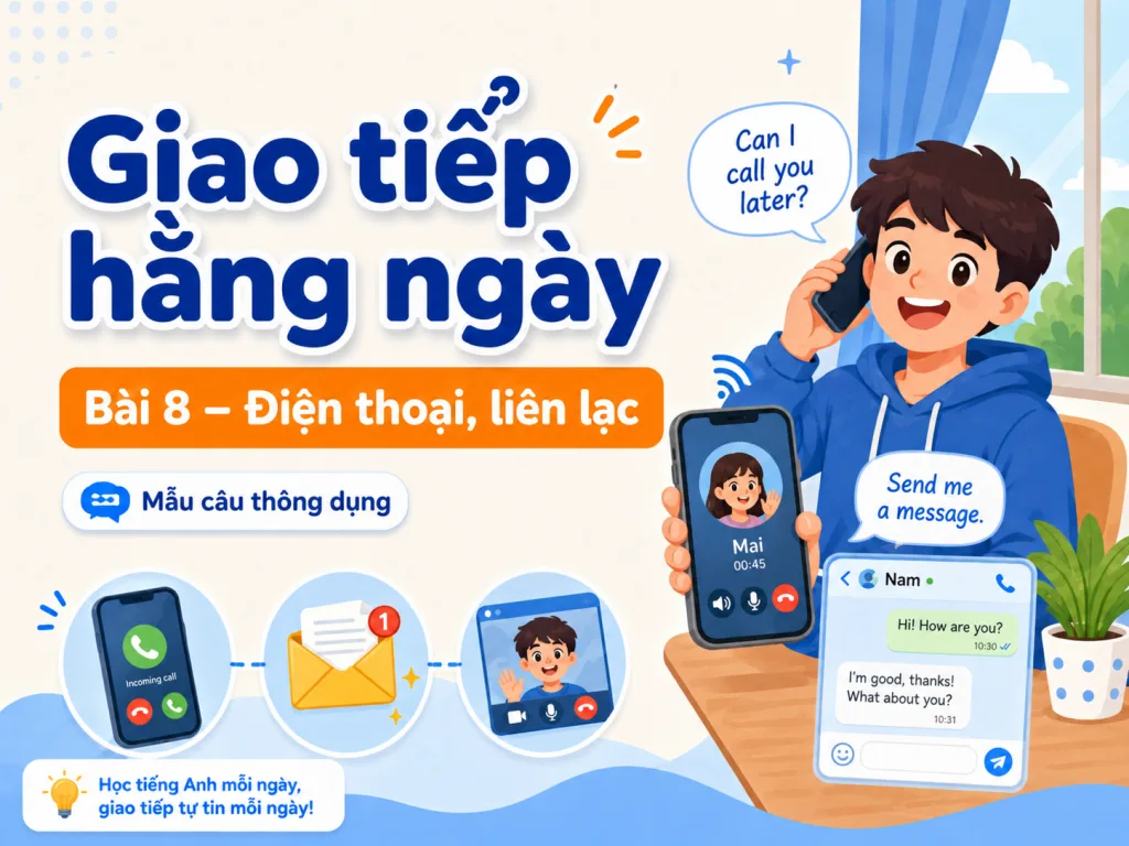 Giao tiếp hằng ngày · Bài 8 — Điện thoại, liên lạc