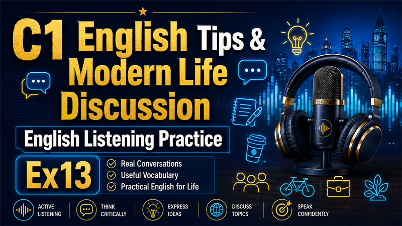 C1 English Tips & Modern Life Discussion — English Listening Practice