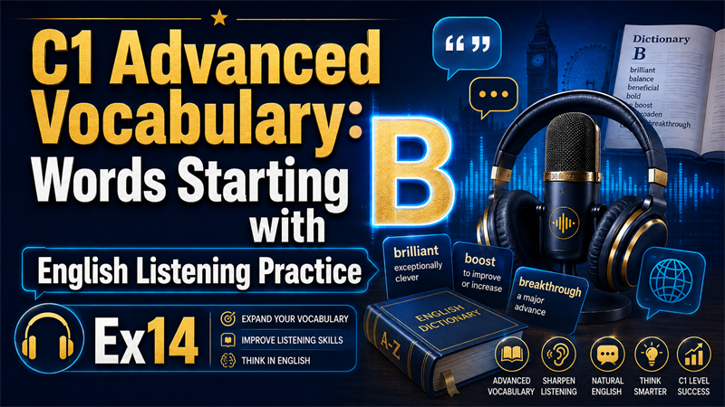 C1 Advanced Vocabulary: Words Starting with B — English Listening Practice
