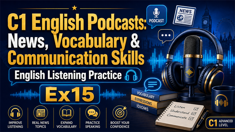 C1 English Podcasts: News, Vocabulary & Communication Skills — English Listening Practice