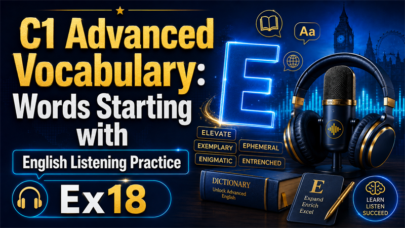 C1 Advanced Vocabulary: Words Starting with E — English Listening Practice