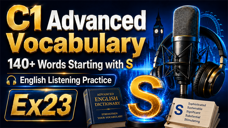 C1 Advanced Vocabulary: 140+ Words Starting with S — English Listening Practice
