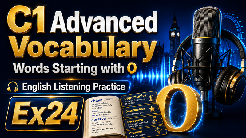 C1 Advanced Vocabulary: Words Starting with O — English Listening Practice