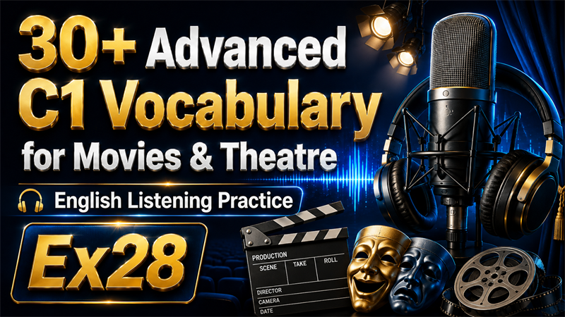 30+ Advanced C1 Vocabulary for Movies & Theatre — English Listening Practice