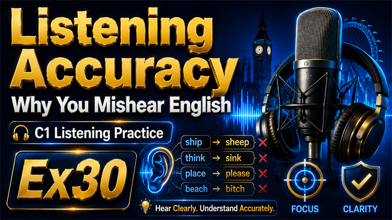 Listening Accuracy: Why You Mishear English — C1 Listening Practice
