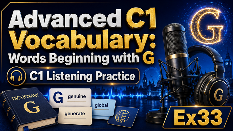 Advanced C1 Vocabulary: Words Beginning with G — C1 Listening Practice