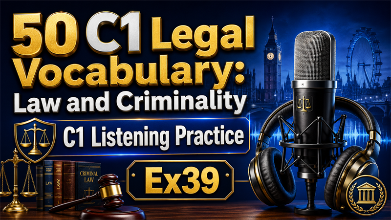 50 C1 Legal Vocabulary: Law and Criminality — C1 Listening Practice