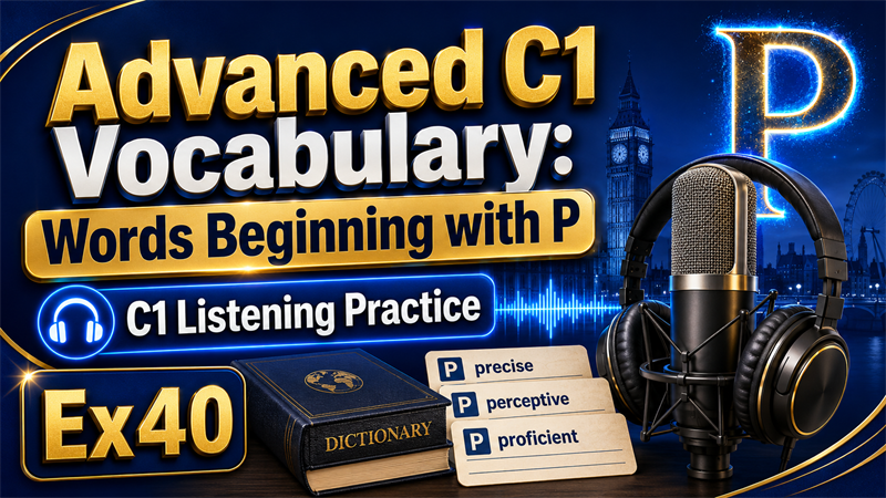 Advanced C1 Vocabulary: Words Beginning with P — C1 Listening Practice