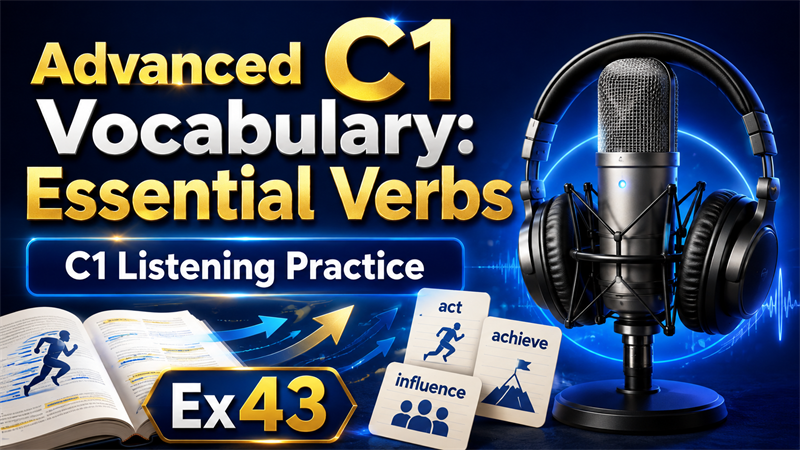 Advanced C1 Vocabulary: Essential Verbs — C1 Listening Practice
