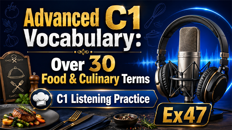 Advanced C1 Vocabulary: Over 30 Food & Culinary Terms — C1 Listening Practice