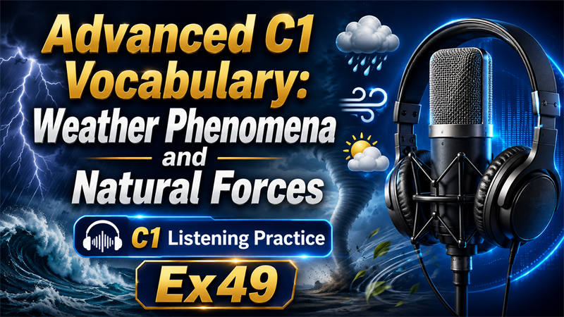 Advanced C1 Vocabulary: Weather Phenomena and Natural Forces — C1 Listening Practice