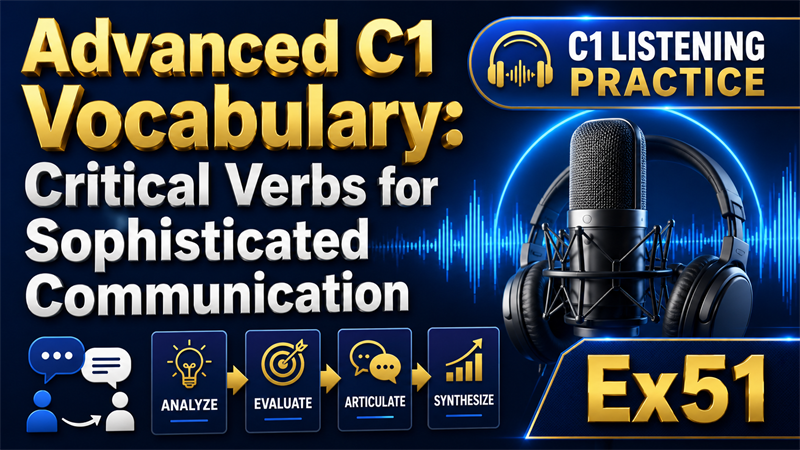 Advanced C1 Vocabulary: Critical Verbs for Sophisticated Communication — C1 Listening Practice