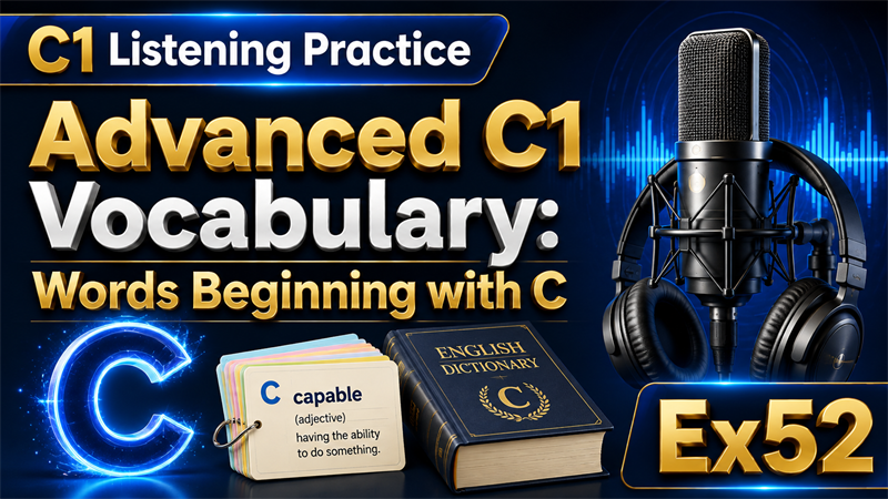 Advanced C1 Vocabulary: Words Beginning with C — C1 Listening Practice