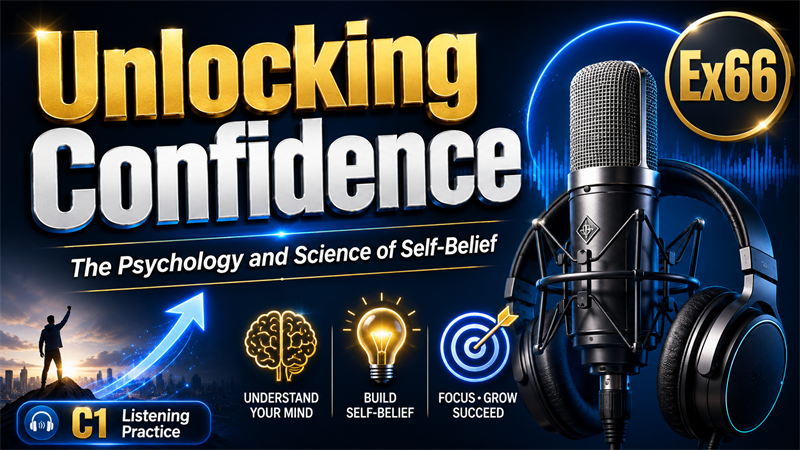 Unlocking Confidence: The Psychology and Science of Self-Belief — C1 Listening Practice