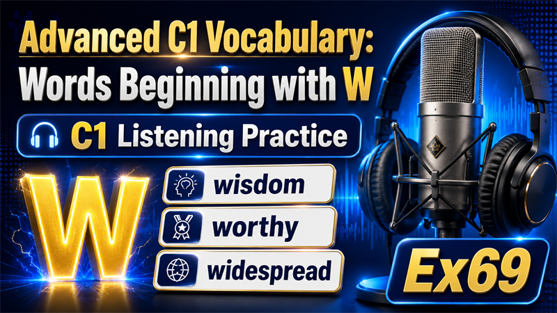 Advanced C1 Vocabulary: Words Beginning with W — C1 Listening Practice