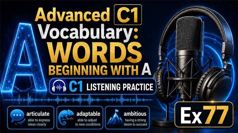 Advanced C1 Vocabulary: Words Beginning with A — C1 Listening Practice