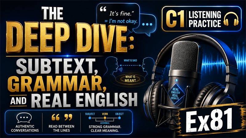 The Deep Dive: Subtext, Grammar, and Real English — C1 Listening Practice