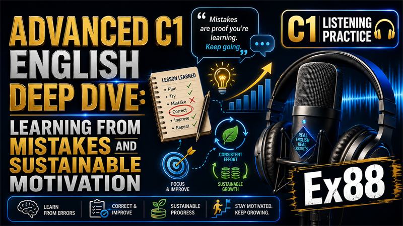 Advanced C1 English Deep Dive: Learning from Mistakes and Sustainable Motivation — C1 Listening Practice